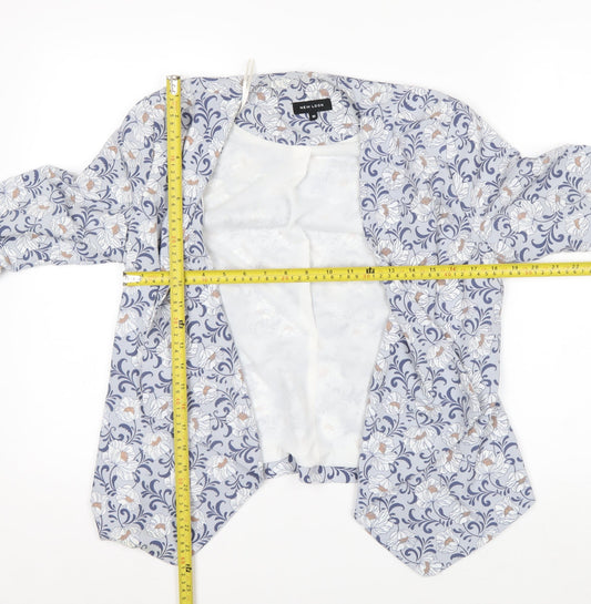 New Look Women’s Blue Floral Lightweight Blazer Size 10