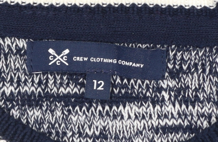 Additional view of Crew Clothing Women's Blue Cotton Crew Neck Jumper, size 12