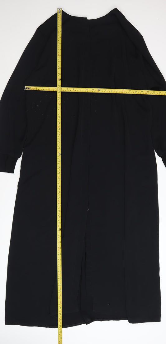 BELKIS Women Black Plus Size 24 Midi Shift Dress