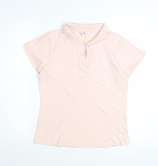 Papaya Women's Pink Size 14 Short Sleeve Cotton Polo Shirt