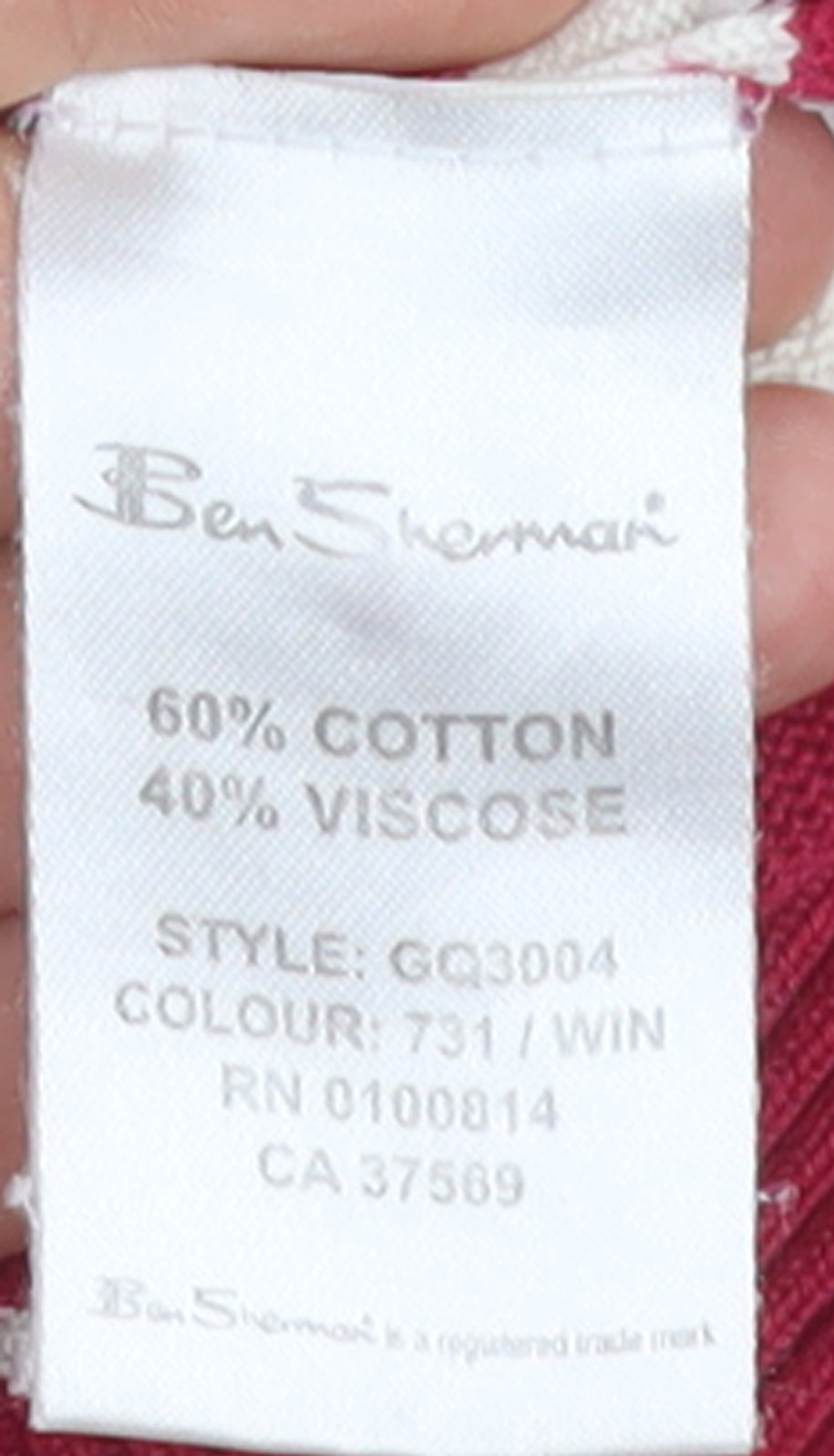 Ben Sherman Women's Red Striped Crew Neck Pullover Jumper XS