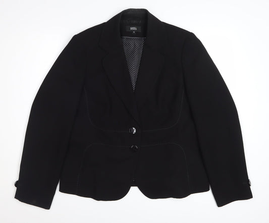 Marks and Spencer Women's Black Size 16 Tailored Blazer Jacket