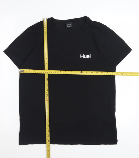 Huel Men's Black Crew Neck Cotton Blend T-Shirt Size L