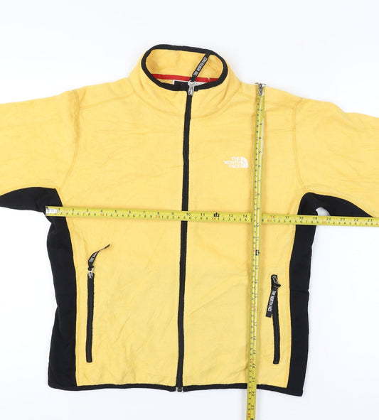 The North Face Women's A/W 2002 Yellow Fleece Jacket Size M Lightweight Outdoor Zip Up