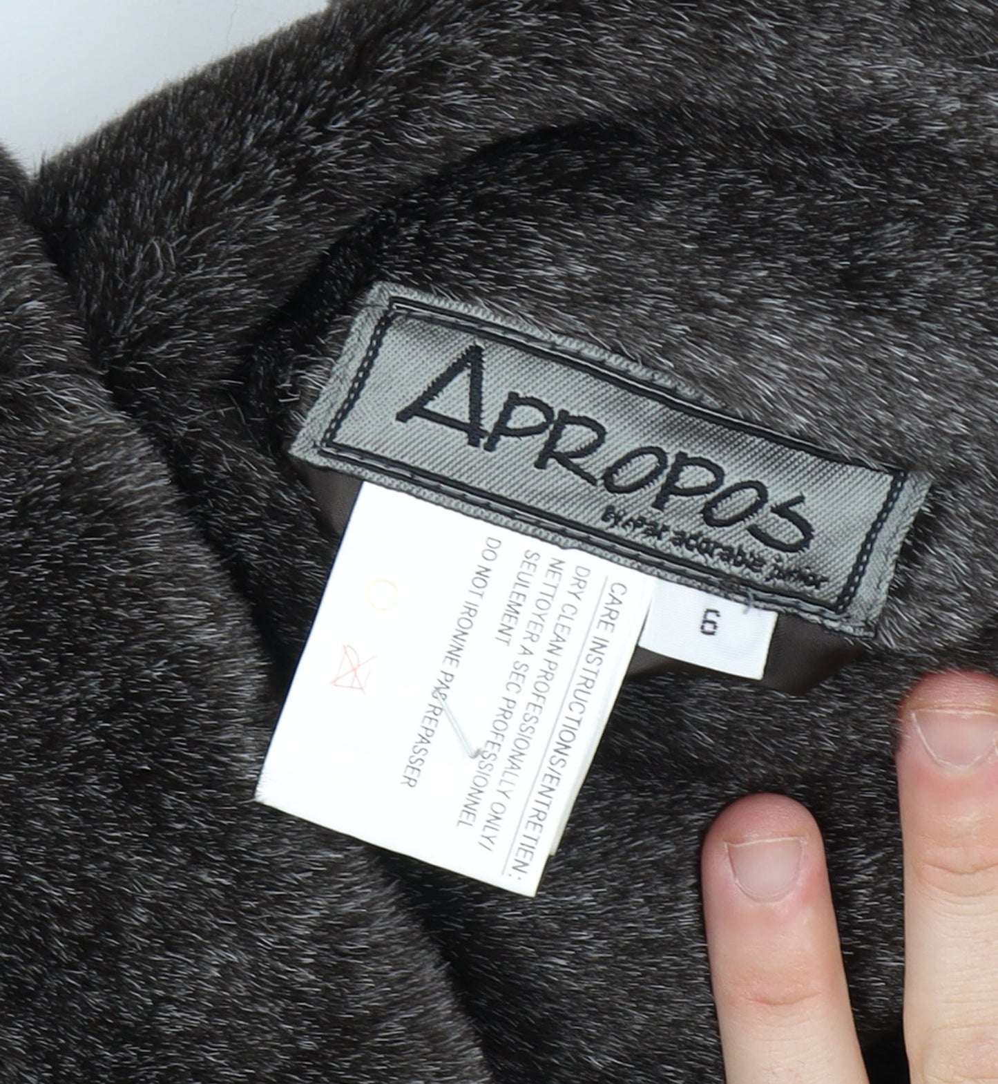 Reversible Apropos Women Brown Faux Fur Reversible Mid-Length Coat Size 6