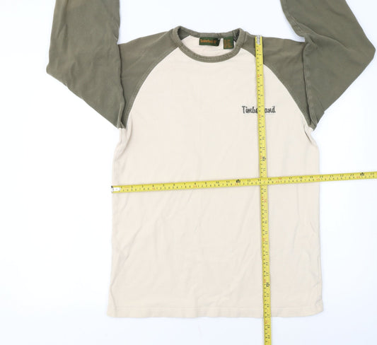 Timberland Men's Beige Pullover Sweatshirt Size M Long Sleeve Outdoor
