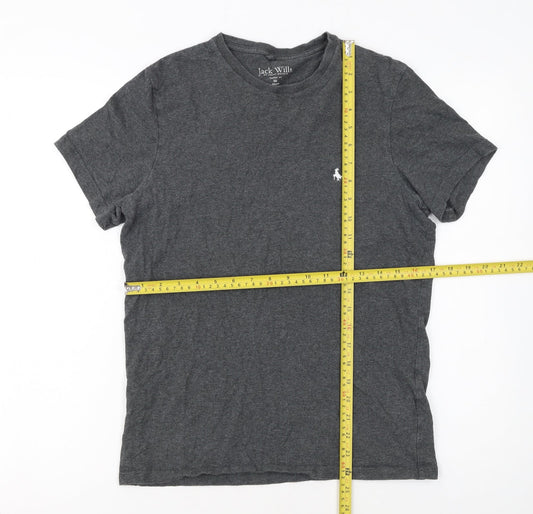 Jack Wills Men’s Grey XS Classic Fit Crew Neck Cotton T-Shirt
