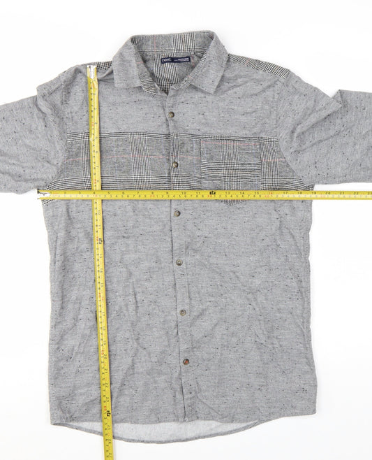 Next Boys Grey Cotton Long Sleeve Button-Up Shirt 14 Years