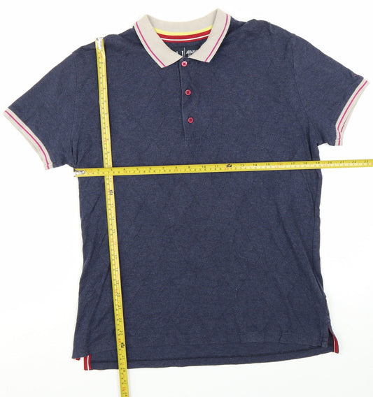 Armani Jeans Men's Blue Short Sleeve Cotton Polo Shirt XL