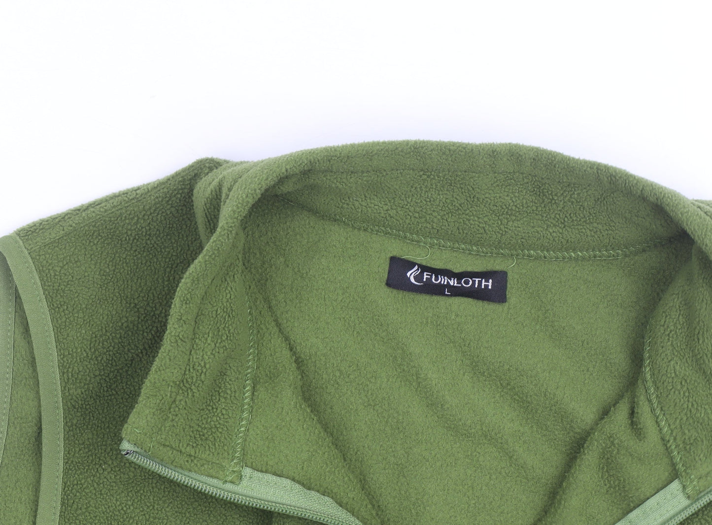 FUINLOTH Men's Green Fleece Bodywarmer Waistcoat L Outdoor Zip Vest