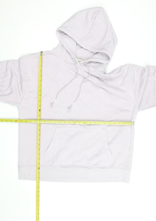 Scotch & Soda Men's White Pullover Hoodie L Logo Embroidered Casual