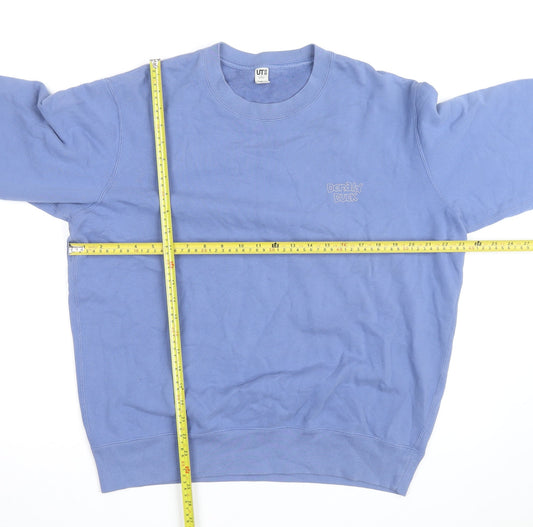 Uniqlo Men Blue Donald Duck Graphic Pullover Sweatshirt L