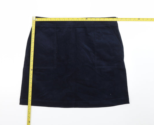 Crew Clothing Women’s Navy Blue Corduroy Short Skirt Size 16