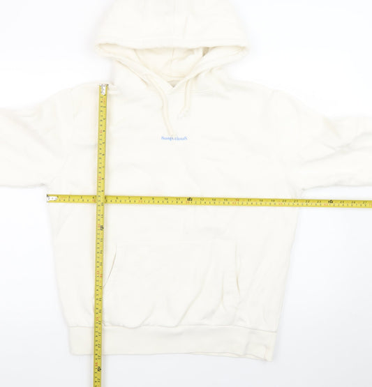 Suspicious Antwerp Men’s Ivory Pullover Hoodie M Logo Graphic Fleece