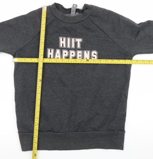 Sweaty Betty Womens Dark Grey XS Pullover Sweatshirt HIIT Happens