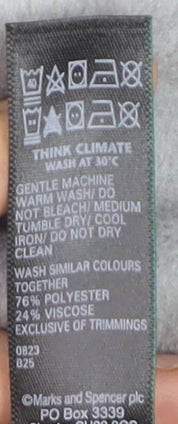 Marks and Spencer Women’s Grey Roll Neck Fleece Sweatshirt Size S