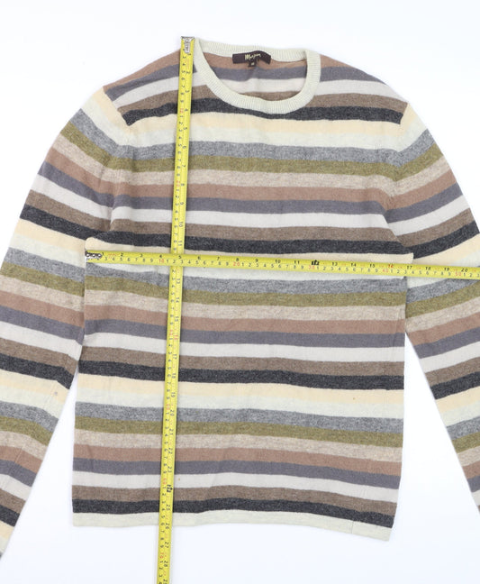 Monsoon Men's Multicoloured Striped Lambswool Crew Neck Jumper Size S
