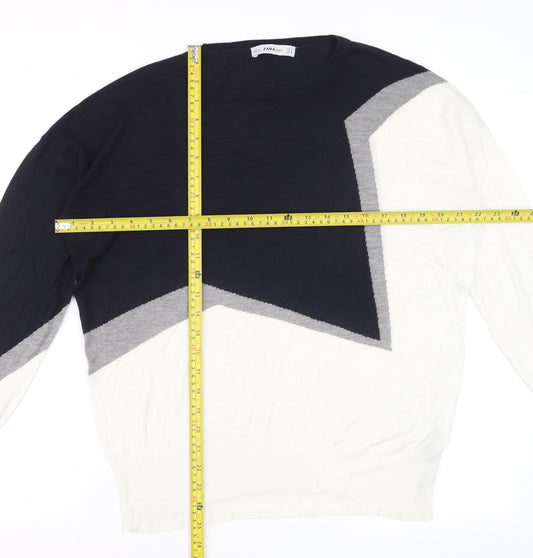 Zara Women Multicoloured Knit Pullover Jumper Size S