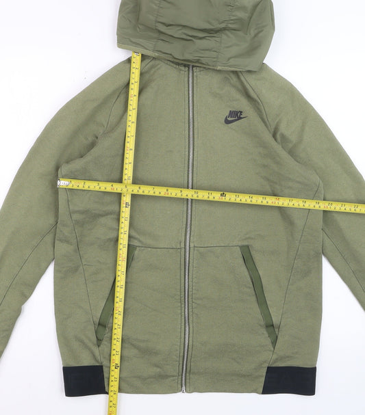 Nike Air Max Men's Green Hooded Full Zip Jacket Size M
