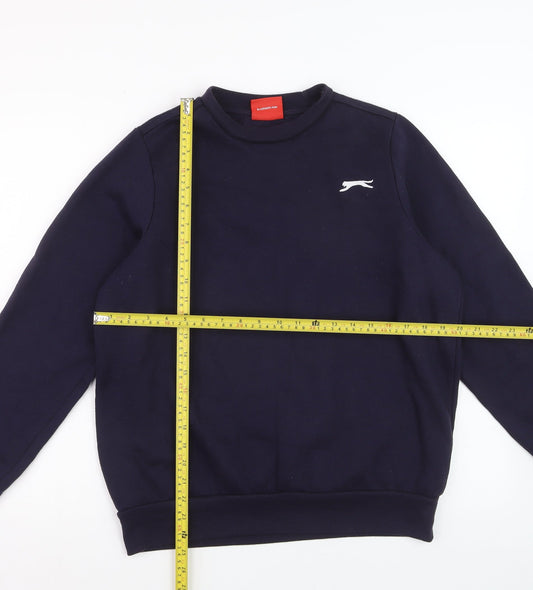 Slazenger Womens Navy XS Pullover Sweatshirt Polyester Cotton Logo