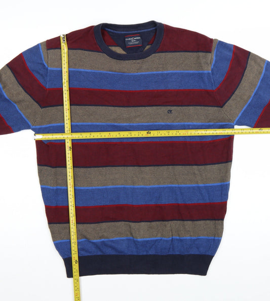 Casa Moda Men's Multicoloured Striped Cotton Jumper L