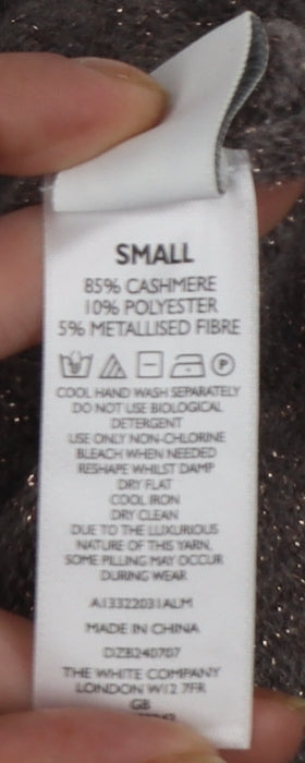 The White Company Women’s Brown Cashmere Roll Neck Jumper Small