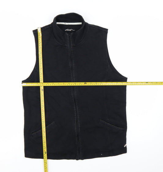 Dash Women’s Black Size 18 Full Zip Vest Hoodie Sleeveless Sweatshirt