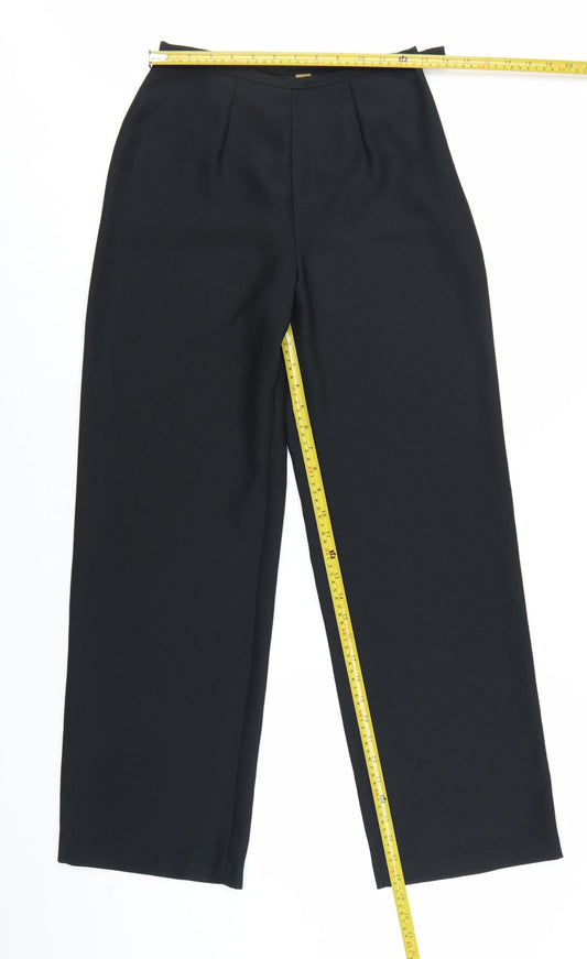 Marks and Spencer Women’s Black Size 8 Pleated Regular Fit Trousers