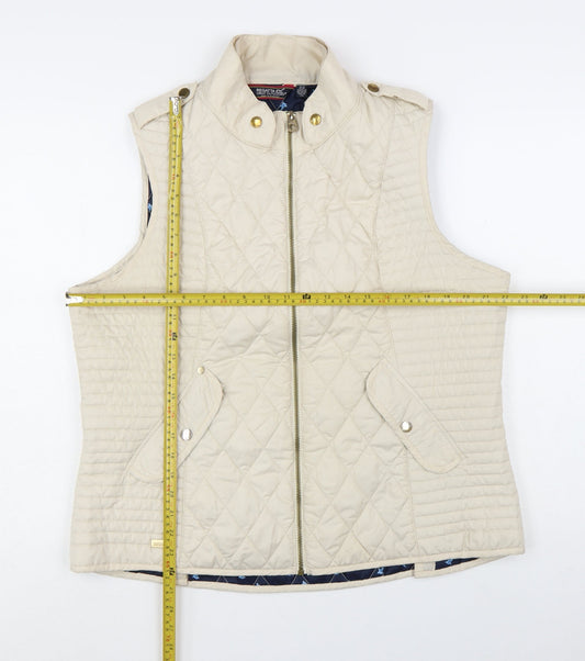 Regatta Women's Beige Quilted Waistcoat Size 18 Outdoor Padded Gilet