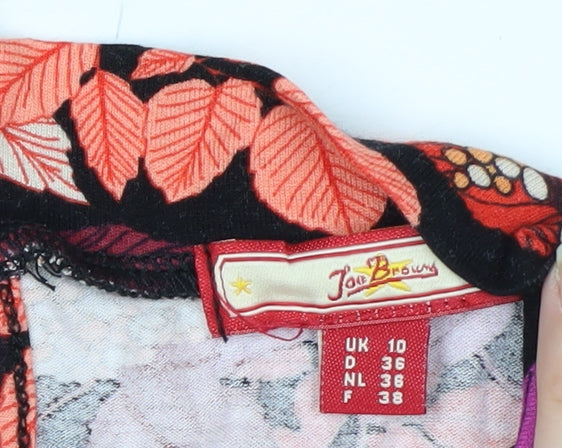 Brand and care label for Joe Browns women’s multicoloured floral long sleeve tunic blouse uk 10