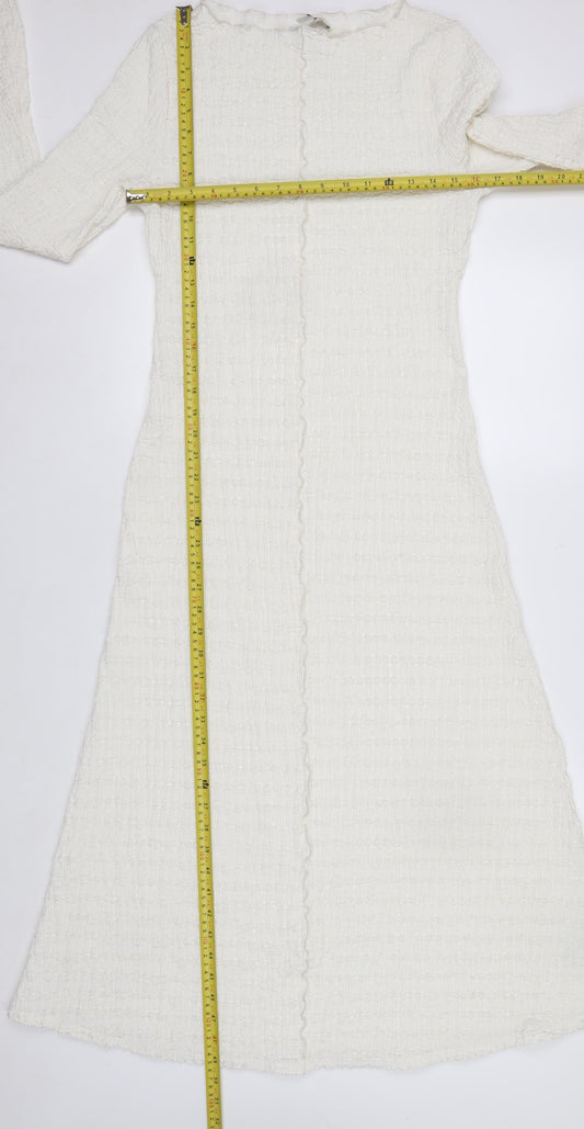 Marks and Spencer Women’s White Tall Size 10 Bodycon Midi Dress