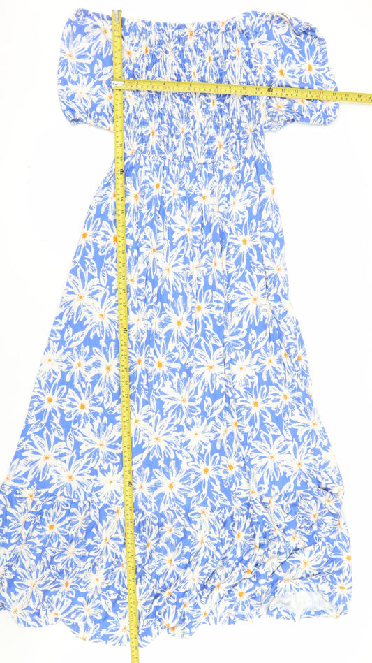 Joe Browns Women Blue Floral Fit & Flare Midi Dress Size 10