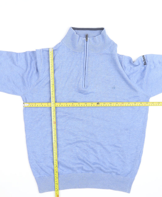 Calvin Klein Men’s Blue 1/4 Zip Golf Jumper Size S