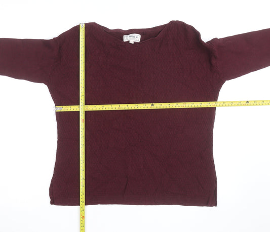 FatFace Womens Red Cotton Blend Crew Neck Jumper Size 12