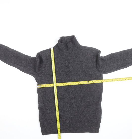 Banana Republic Women’s Grey Cashmere Roll Neck Jumper XS