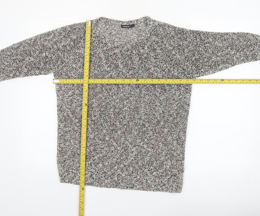 Marks and Spencer Women’s Grey Chunky-Knit Pullover Jumper Size 14