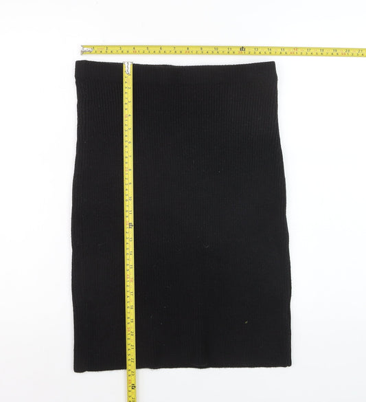 Next Petite Women's Black Knit Pencil Skirt Size 14