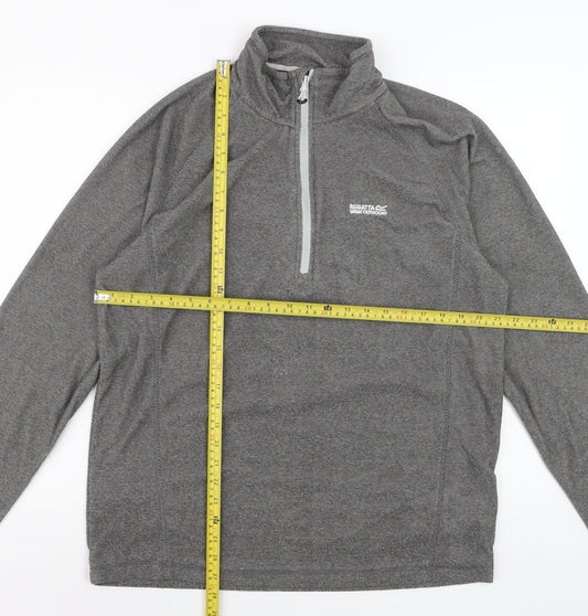 Regatta Men's Grey 1/4 Zip Pullover Sweatshirt Size L Outdoor Fleece