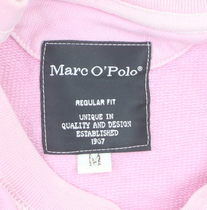 Marc O'Polo Men's Pink Crew Neck Regular Fit Sweatshirt M