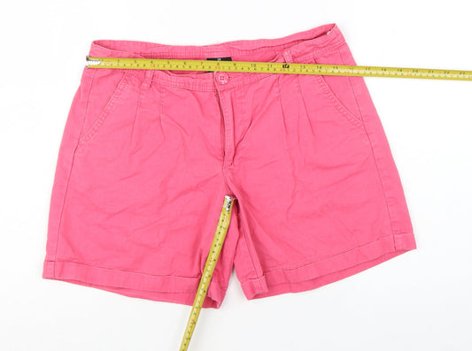 Colours of the World Women’s Pink Chino Shorts UK 12 Cotton