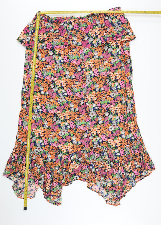 Next Women’s Multicoloured Floral A-Line Midi Dress Size 24