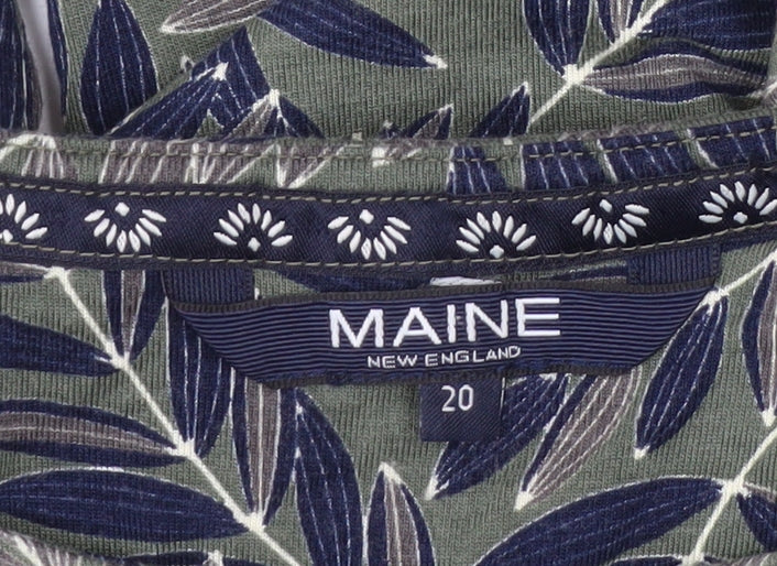Additional view of Maine New England Women’s Green Floral Jersey Shift Dress, size UK 20