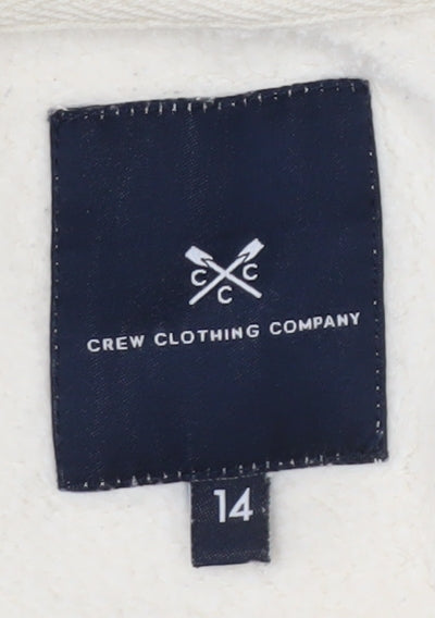 Additional view of Crew Clothing Women’s Ivory Cotton Blend Sweatshirt, size UK 14