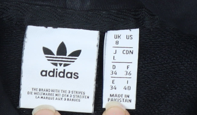 Additional view of Adidas women’s black uk 8 pullover hoodie cotton logo hooded sweatshirt