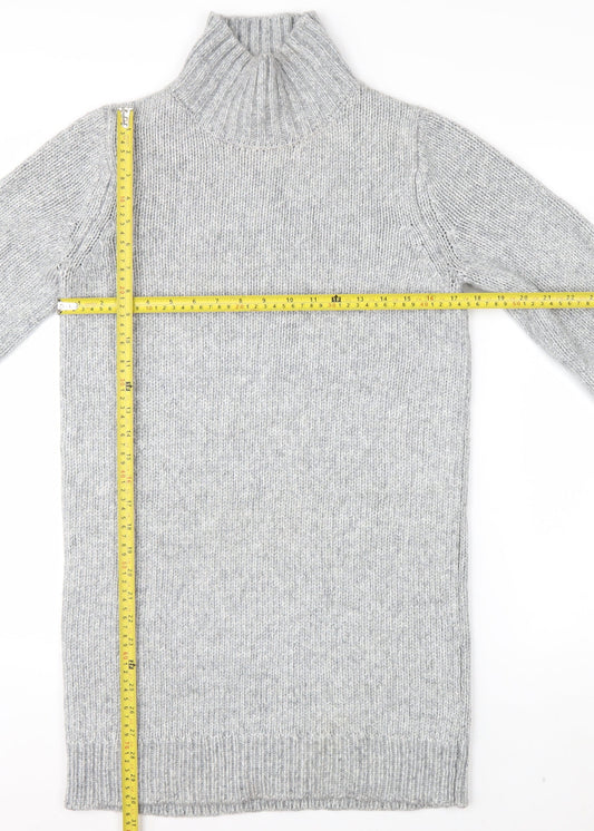 ASOS DESIGN Women's Grey Roll Neck Long Sleeve Knit Jumper Size 8