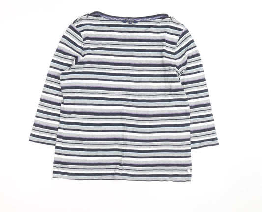 Maine New England Womens Multicoloured Stripe Cotton Long Sleeve Top Size 16