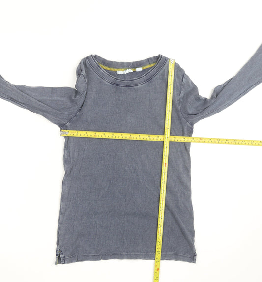 White Stuff Women Blue Cotton Crew Neck Long Sleeve Pullover Jumper Size 14