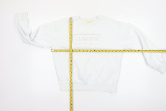 Levi's Women's White XS Cotton Blend Pullover Sweatshirt