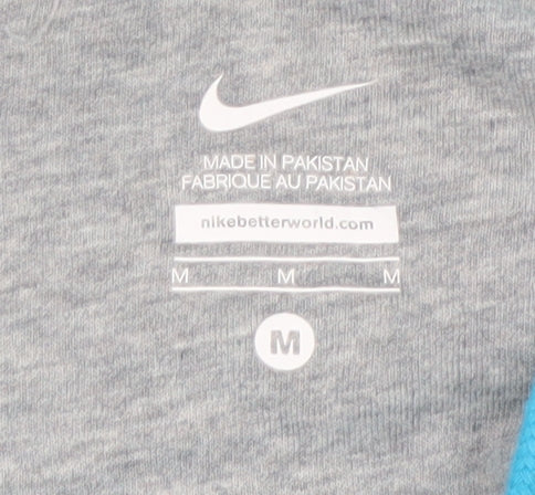 Nike Women's Blue Full Zip Hoodie Size M Cotton Blend