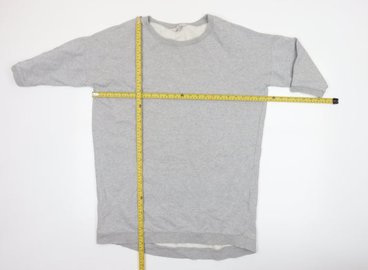French Connection Women Grey Cotton Pullover Sweatshirt Size 12